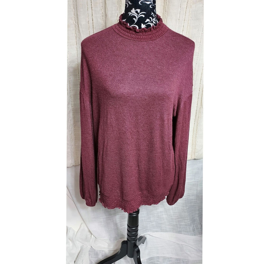 A New Day Long Sleeve Pullover with Elastic Hem Size Large